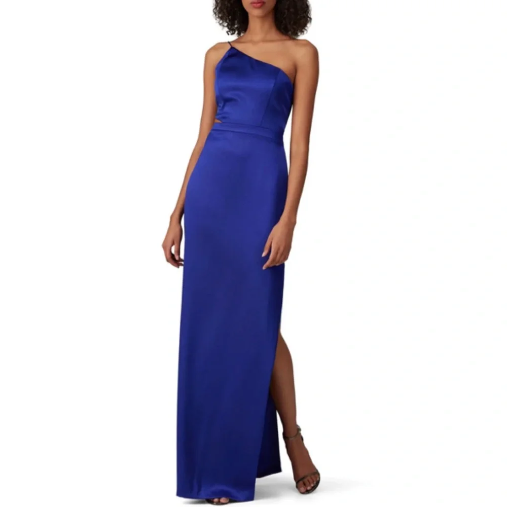Aidan Aidan Mattox Royal Blue Satin Dress Size 12 US $195